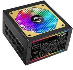 Power Supply 750W PSU ARGB Fully Modular Standard ATX Gaming PC Power Full Voltage 110/220V 20+4Pin Main Power with 120mm Ultra-Silent FDB Fan White