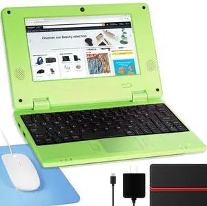 G-Anica GBook Laptop Computer(7 inch), Quad Core Powered by Android 12.0, Netbook Computer with WiFi, Webcam and Bluetooth, Mini Laptop with Bag, Mouse, and Mouse Pad for Kids