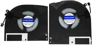 ZHAWULEEFB Replacement New CPU +GPU Cooling Fan for Dell Alienware M17 R2 P41E P41E001 Laptop FLHX DFS2400121H0T FLHY DFS652512PN0T DC12V 1A Fan