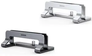 UGREEN Vertical Laptop Stand Holder for Desk Bundle, Gray and Silver