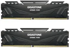 DDR4 RAM GIGASTONE Game PRO 32GB Kit (2x16GB) DDR4 3600MHz PC4-28800 CL 18-22-22-42 Intel XMP 2.0 AMD Ryzen 1.35V UDIMM 288 Pin Unbuffered Non ECC High Performance Gaming Desktop Memory - Black