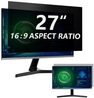 [3 Pack] Computer Privacy Screen 27 Inch for 16:9 Widescreen Monitor, Removable Eye Protection Anti Glare Blue Light Computer Screen Privacy Shield, Data Confidentiality Shield Privacy Screen 27 in