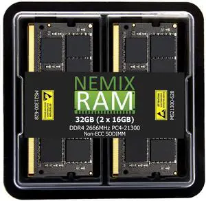 NEMIX RAM 32GB (2X16GB) DDR4 2666MHZ PC4-21300 2Rx8 1.2V CL19 260-PIN Non-ECC SODIMM KIT Compatible with Apple iMac Mac Mini Computers