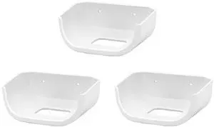 Holicfun Wall Mount for eero 7 - No Drill Adhesive & Screw Mounting Kit for eero 7 Mesh WiFi Router, Space-Saving ABS Plastic Bracket (3-Pack)