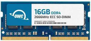 OWC 16GB DDR4 2666MHz PC4-21300 CL19 2RX8 ECC Unbuffered SODIMM 1.2V 260-pin Memory RAM Compatible with Synology D4ECSO-2666-16G, D4ES01-16G