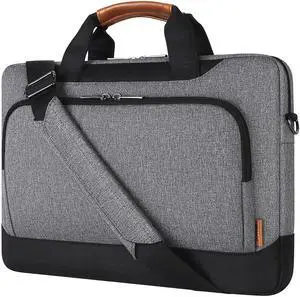 DOMISO 15-15.6 Inch Laptop Bag Business Briefcase Laptop Case Compatible with Lenovo 15.6" Ideapad 330/16" MacBook Pro/HP EliteBook 850 G3/Envy x360 15/Latitude 3580/Acer Chromebook/Asus,Grey