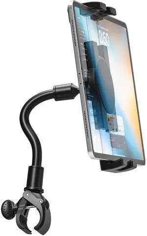 Phichy Exercise Bike Tablet Holder Mount for 4.7-13" Phone & iPad - Gooseneck Tablet Stand for Spin Bike, Indoor Stationary Bicycle, Treadmill, Stroller Handlebar for iPad Pro, Air, Mini, iPhones