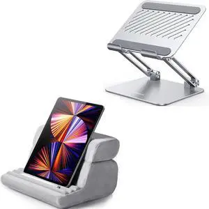 UGREEN Tablet Pillow Stand Grey Bundle Tablet Stand Holder for Desk Dual Rod