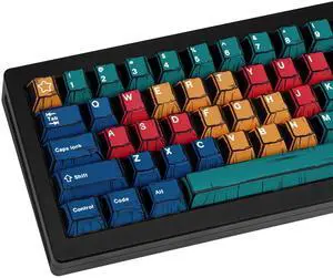 TIMSEKER PBT Manga Keycaps Set, 150 Keys Custom Colored Key Caps, Cherry Profile Dye Sub Keycaps for 60% 65% 75% 100% Mechanical Keyboard, Compatible with Cherry MX and Cross-Shaped Switches