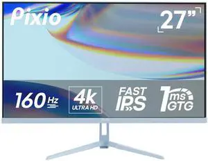 Pixio PX27U Wave Blue 27 inch 160Hz Refresh Rate 4K 3840x2160p Resolution Fast IPS Panel 1ms GTG Response Time 4K Blue Gaming Monitor with Adaptive Sync