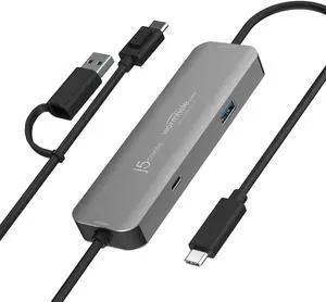 j5create iPad/iPhone to Windows Collaboration Sharing Hub, Use iPad as a Second Display for Windows Laptop, Transfer Files Between iPhone and Win PC, Wormhole Switch CrossLink (JCH422)