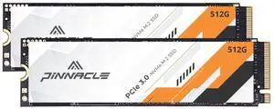 Timetec 512GBx2 (2 Pack) SSD NVMe PCIe Gen3x4 8Gb/s M.2 2280 3D NAND High Performance SLC Cache Read/Write Speed Up to 2,000/1,600 MB/s Internal Solid State Drive for PC Laptop and Desktop (Pinnacle)
