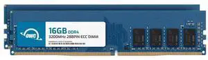 OWC 32GB (2x16GB) DDR4 3200MHz PC4-25600 CL22 1RX8 ECC Unbuffered UDIMM 1.2V 288-pin Workstation Server Memory RAM