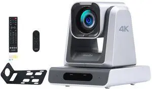 4K PTZ Camera PoE, 25X Optical Zoom, Simultaneous HDMI and SDI Output, USB Out for Conference, RTSP/RTMP(s)/SRT, Standalone IP Live Streaming to YouTube for Meeting, Church, Event