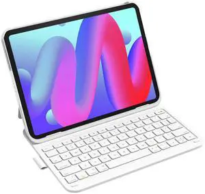 Inateck for iPad 10th/11th Gen Case with Keyboard, Ultralight Keyboard with Pen Holder for iPad 11th(2025 11" A16)/10th Gen(2022 10.9"), Air 11" M3/M2 (2025/2024), Air 5/4, Pro 11 4/3/2/1,AirTap White