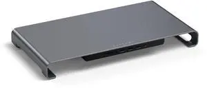 Satechi USB C Hub Monitor Stand for Desk with USB-C Data Port, 3 USB 3.0 Ports, Micro/SD Card Readers, Audio Jack, Computer Monitor Stand for Desktop Computers, Monitors, and Laptops