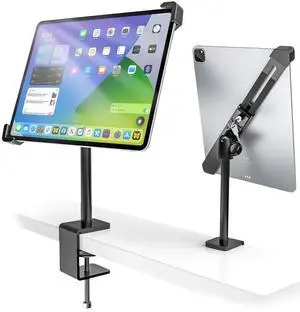 Kolasels Anti-Theft iPad Kiosk Stand - Double Anti Theft, Locking Tablet Stand for Desktop, 360°/ 90° Swivel POS iPad Security Stand for 10.2" iPad/iPad Air/iPad Pro/Galaxy Tabs, All 7-11" Tablet