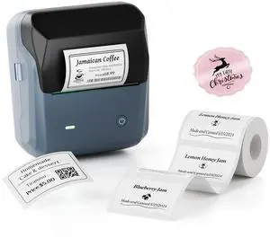 NIIMBOT B31 Label Maker Machine with Tape, 3 Inch Portable Label Printer for Barcode, Address, Logo, Tag Labeling, Thermal Sticker Maker Compatible with Smartphones & PC, Dark Blue