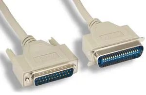 KENTEK 25 Feet FT IEEE-1284 DB25 to CN36 Parallel Serial Printer Data Cable Cord 28 AWG Bi-Directional 25 to 36 Pin Molded Male to Male M/M Centronics 18PR Port for LPT Legacy PC Mac Linux