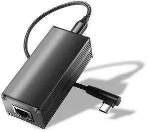 REVODATA Gigabit PoE to USB-C Converter Adapter, Type-C Output Power & Ethernet 2 in 1, Max 45W 5V to 20V Charging for Smart Phone/Tablet/Laptop, 1000 Mbps Rate, IEEE802.3af/at/bt (GPD2CBT-20V)