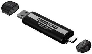 Gigastone USB-C SSD 1TB Gaming External SSD PS5 iPhone15 USB3.2 Gen2 1,050MB/s USB-A + USB-C Portable Solid State Drive MacBook iPad Xbox Laptop Smartphone SSD Backup Hard Drive