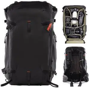 PGYTECH OnePro Focux Backpack 25L, Fits DSLR/SLR/Mirrorless Cameras/Lenses and Other Gear, Lightweight Outdoor Hiking Bag for Photography, Travel Bag with Laptop Compartment, Black