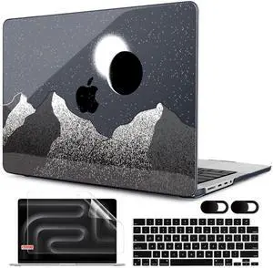 MEEgoodo Case for M4 MacBook Pro 16 inch Case 2024 2023 2021, Fit Model A3403/A3186/A2991/A2780/A2485 M3 M2 M1 Pro/Max Chip, Laptop Hard Shell Cases with Keyboard & Camera Cover,Star & Planet In Space