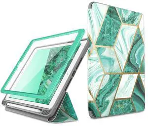 New iPad 9.7 Case 2018/2017, [Built-in Screen Protector] i-Blason [Cosmo] Full-Body Trifold Stand Protective Case Cover with Auto Sleep/Wake & Apple Pencil Holder for Apple iPad 9.7 Inch (Prasio)