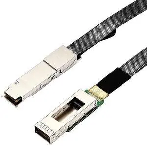 10Gtek 40G QSFP+ to QSFP+ Extender Cage with EEPROM on Extender Side, 3M Flat Cable in Nylon Jacket, 30AWG, 30cm