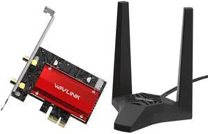 WAVLINK WiFi 7 BE8800 PCIe WiFi Card for Desktop PC, Bluetooth 5.4, 8800Mbps, 2024 Tri-Band BE200 Wireless Adapter with, MU-MIMO, WPA3, for Windows 11/10(64bit), Only Supports Intel Motherboard