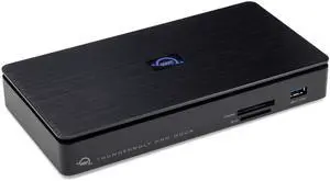 OWC 10-port Thunderbolt Pro Dock, 85W charging, Dual Thunderbolt 40 Gb/s (USB-C), USB-C and (3) USB Type A 10Gb/s, DisplayPort, 10GbE, CFexpress, SD, Single 8K or Dual 6K 60Hz Displays, For Mac and PC