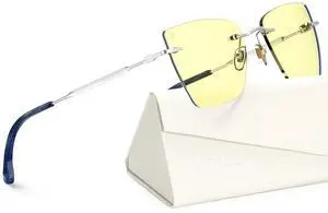 ANYLUV Rimless Blue Light Glasses for Woman, Anti Eyestrain Computer Reading Glasses, Stylish Blue Light Blocking Glasses