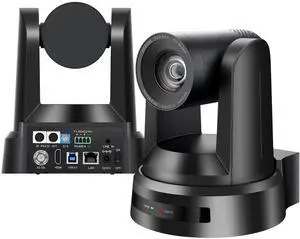 HCSTVCON PTZ Camera 4K,AI Auto Tracking USB3.0/3G-SDI/LAN HDMI PTZ Camera 20X Optical +16X Digital Zoom with PoE Live Streaming for Church Worship,OBS,Facebook,YouTube
