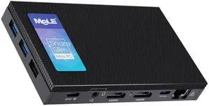 MeLE Quieter4C Fanless Mini PC 32GB RAM LPDDR5 512GB 12th Alder Lake N100 (up to 3.4GHz 4C/4T) Micro Desktop Computer, Support 4K Triple Display,Dual HDMI,All-in-One USB-C WiFi 5 BT5.1 Ethernet