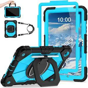 Auizotl Case for Samsung Galaxy Tab A9+/ A9 Plus Case 11 Inch (SM-X210/X216/X218) with Screen Protector/360° Rotating Stand,Military Grade Shockproof Cover for Galaxy Tab A9 Plus Cases