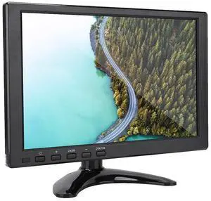 10.1 Inch LCD Monitor, Universal 1280x800 16:10 HD Small Monitor with, VGA, BNC Input, WLED Backlight Color Screen Display Built in Speaker, Portable Gaming Computer