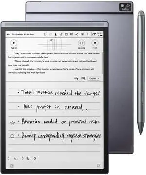 AINOTE Air 2, 8.2" AI E Ink Tablet, Smart Paper Note-Taking Tablet with Stylus & Adjustable Light, ChatGPT-Powered Multi-Language Transcription, Meeting Minutes Schedule Management Digital Notebook