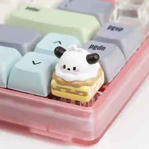Bright Stone Cartoon Keycaps,Handmade Cute Keycaps,Customized 3D Keycap,Personalized Replacement Keycap for Mechanical Gaming Keyboards (White&Black)