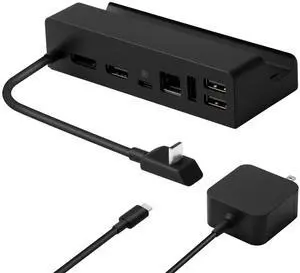 Docking Station for Steam Deck&Steam Deck OLED with Charger,7 in 1 Steam Deck Dock with 45W AC Adapter,HDMI,USB Port,Gigabit Ethernet,Steam Deck Charging Dock Stand (Docking Station Wtih Adapter)