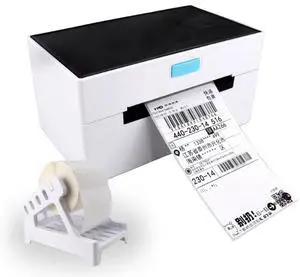 POS STORE Label Printer Direct Thermal 4 Inch Printer, High Speed 160mm/s, USB/Bluetooth/WiFi Connection, 104mm Print Width, Easy Setup (Black + White)