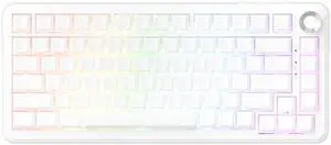 NACODEX AK820 Max HE Gaming Magnetic Keyboard Switch Magnetic Hot Swappable Adjustable Actuation Rapid Trigger Mode 8000mAh RGB Wireless Bluetooth 75% White Keyboards