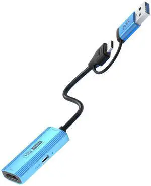 USB 3.0 Video Capture Card Be Suitable for for Streaming and Game Recording .Compatible Device PS4/PS5/MacOS/SwitchFast Charging with PD 100W, HDMI to USB-A/C Capture Card 4K@60Hz,1080P.