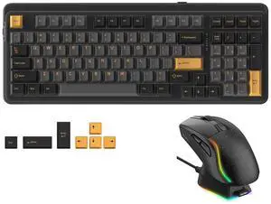 DAREU Wireless Keyboard and Mouse:A950 Wireless Gaming Mouse & EK98PRO Gasket Wireless Gaming Keyboard Combo