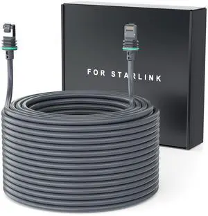Starlink Gen 3 Cable 150FT/46M,linkoostar Starlink Cable Gen 3 Replacement Standard V3 Cable for Starlink Rectangular Waterproof Extension Ethernet Cable Gen 3 Accessories