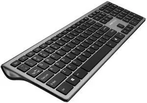 MKETech Electronics Wireless Keyboard with 109 Keys, 2.4G, 6 Shortcut Keys, Number Pad, Ergonomic,Quiet Click for PC/Laptop/Windows/Mac-Grey MKE 956