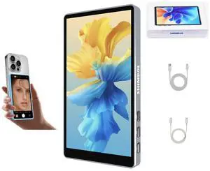 SHIMBOL CP5 Lite Phone Vlog Selfie Monitor Screen 1080P 5 inch FHD Touch Screen Rear Camera Monitor Video Transmission for Live Streaming,TikTok,Compatible with iPhone,Magnetic Case (Blue case)