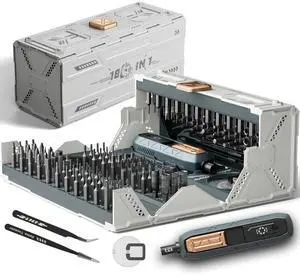 ZNikoyidy 180 in 1 Manual Precision Screwdriver Set, Professional Computer Screwdriver Kit, Magnetic Repair Tool Kit with Home Drill Bits for iPhone Computer Laptop ablet Watch Xbox Game Console