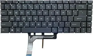 Replacement Keyboard for MSI GS65: Laptop Keyboard with Backlit for GS65VR PS63 GF63 PS42 P65 WP65 WS65 MS-16Q1 US Layout (Silver Grey)