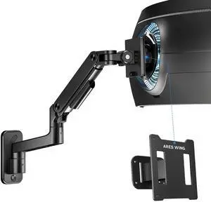 ARES WING Wall Mount Monitor Arm & VESA Adapter for Samsung Neo G9, G65B, G70A, G75T, G85NB, CRG9, CHG9, CHG90, and Odyssey G9 Monitors