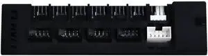 Lian Li Universal USB & PWM Fan Hub, Fan Controller with 4 USB Headers - 6 Fan Ports - Magnetic Mounting - 5V/4PIN - PSU/Motherboard Universal Case Compatibility - Black (EG-HUB01B)